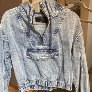 Cropped Pullover Jean Jacket